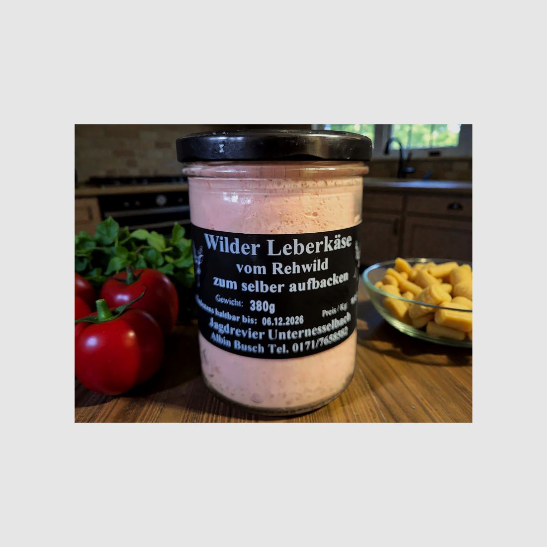 Wild liver cheese "Busch Original" in a jar for self-baking wild meatloaf with cheese pieces 1 jar 380g (2.08 €* / 100g)