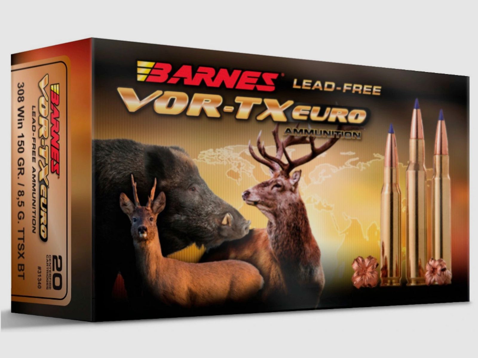 Barnes 31341 .308 Win. Vor-TX International TTSX 9,7g 150grs. Bleifrei Langwaffenmunition