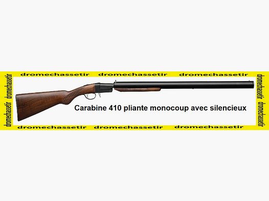 Carabine Pliante cal 410 pliante silencieux, crosse bois