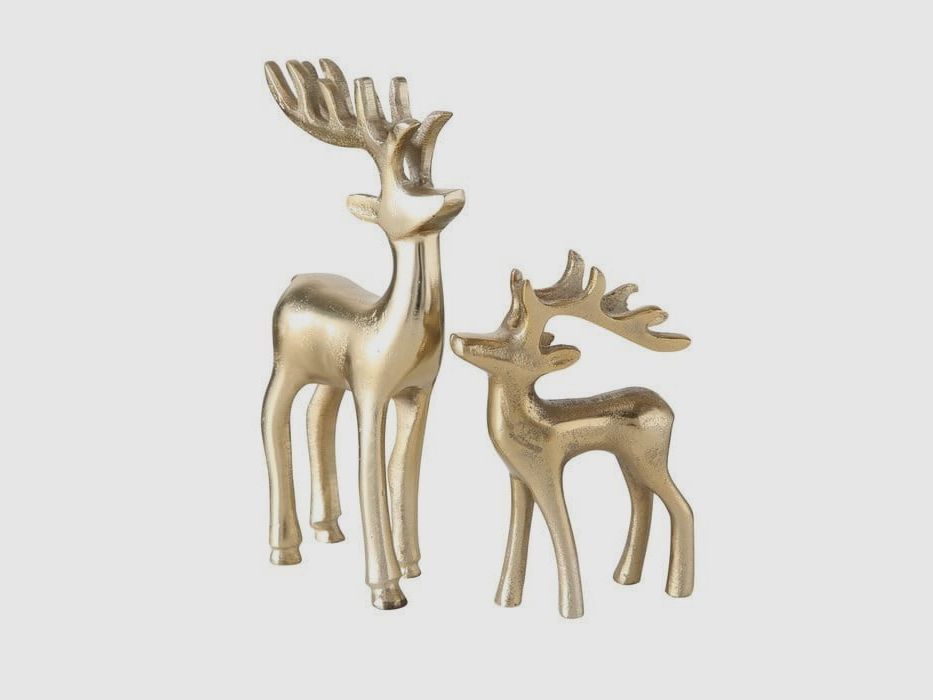 LivingActive Taisto Figur Hirsch Gold 2 tlg. Set