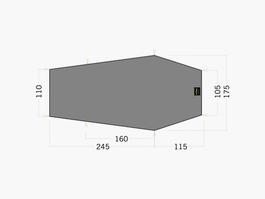 Tatonka Tatonka Zeltunterlage Floor Sheet LT Gargia 3 steingrau oliv