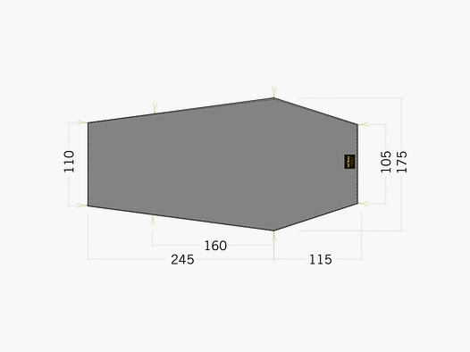 Tatonka Tapis de sol Floor Sheet LT Gargia 3 gris pierre olive