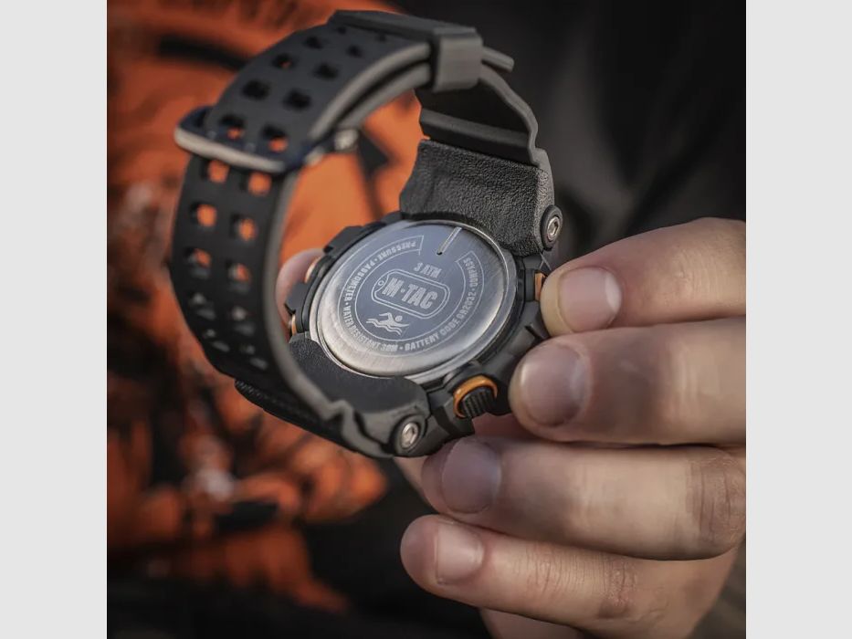 Reloj táctico M-Tac® Adventure Negro/Naranja