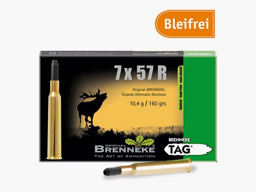 Brenneke 7x57 R 160GR TAG 20 cartridges