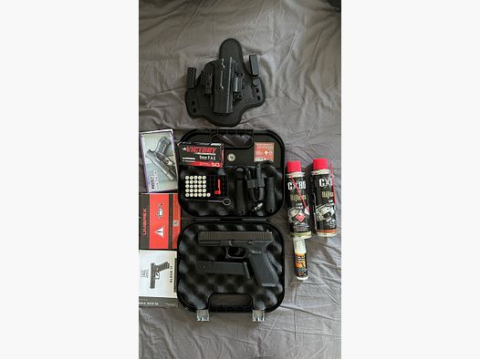 GLOCK 17 Gen5 SV Cal. 9 mm P.A.K. (acciaio rinforzato) + IWB Holster