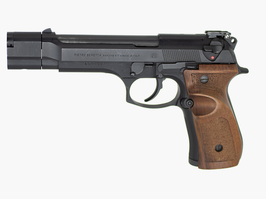 Beretta 98 FS Target 9×21 – Pistola da Tiro con Canna Compensata e Guancette in Noce