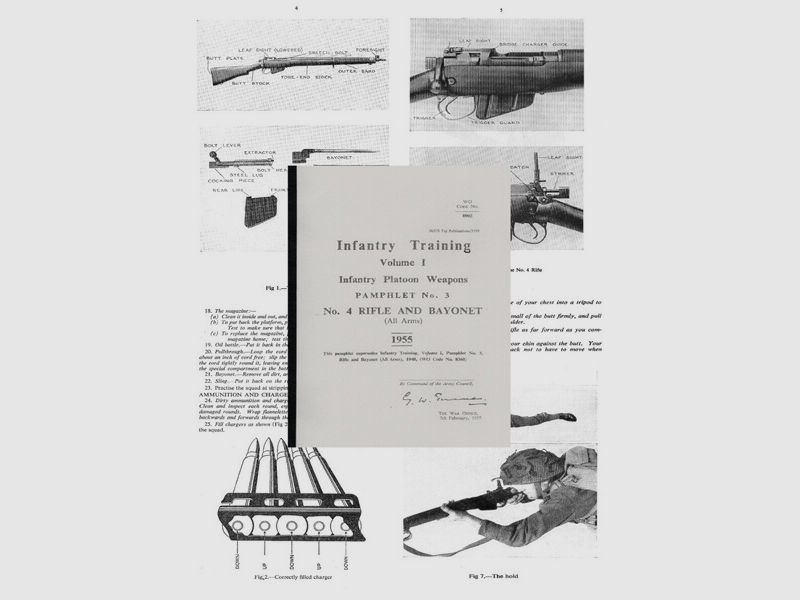 Nachdruck englische Ausbildungsvorschrift für den Enfield No. 4 Karabiner von 1955