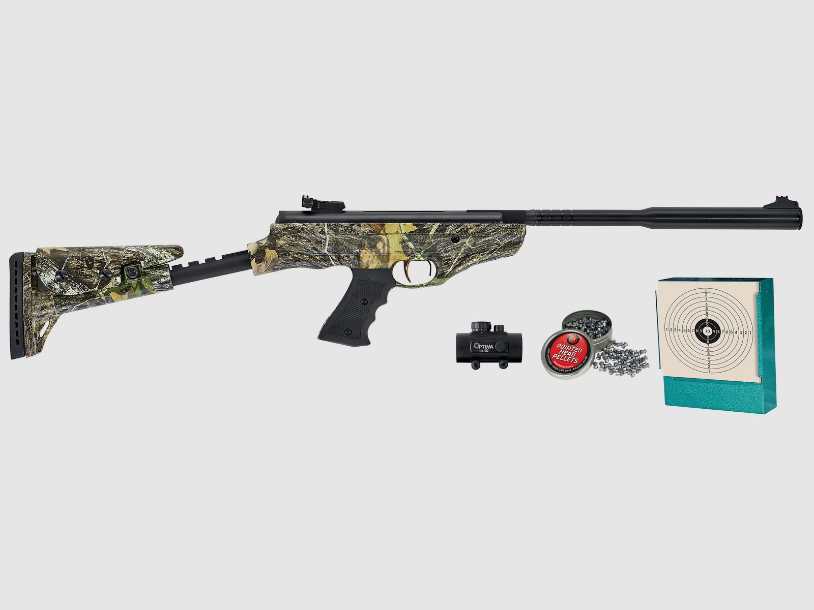 Mercury air Luftpistole 25 Super Charger QE Tactical Set, Kal. 4,50