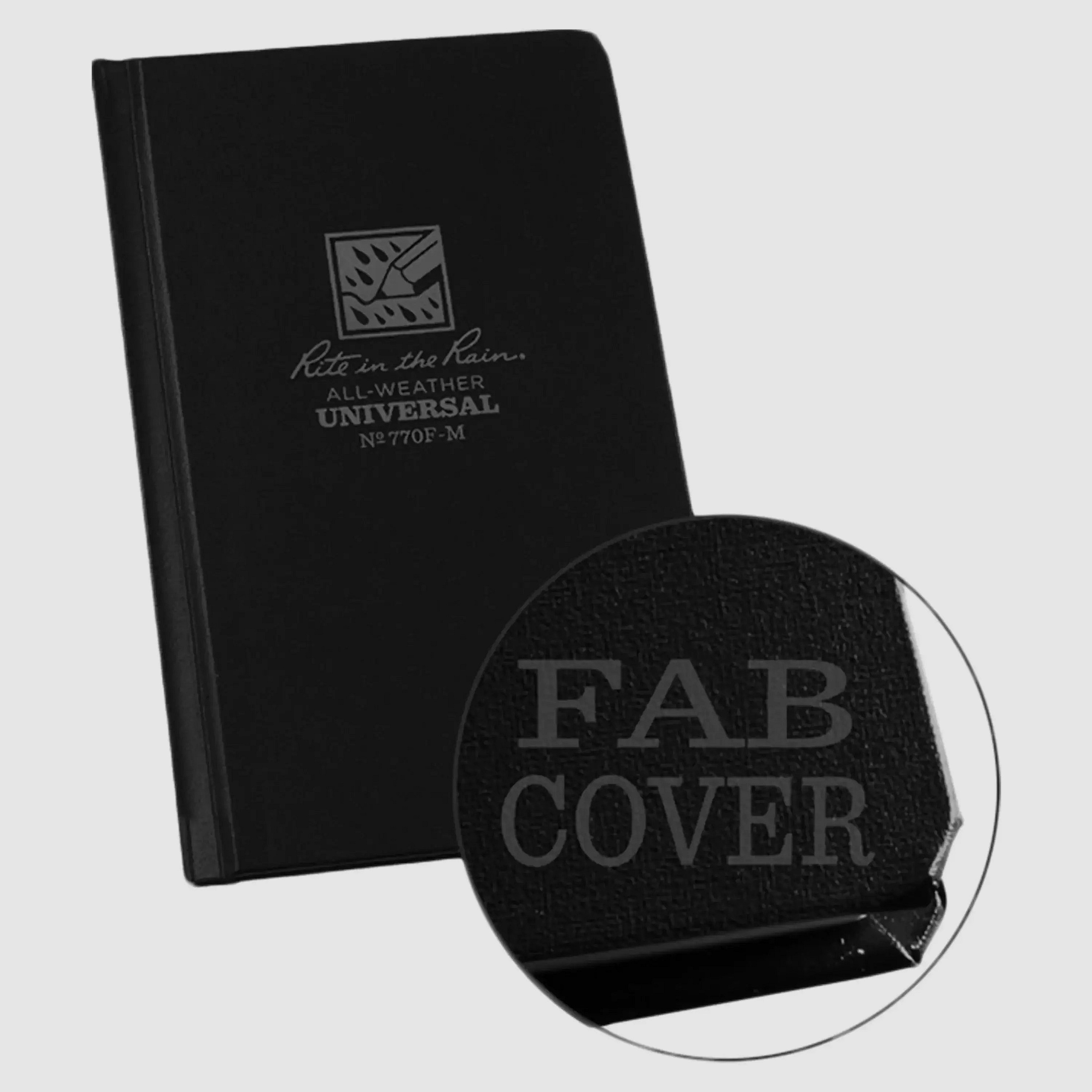 Rite in the Rain Cuaderno de Tapa Dura negro N° 770F-M