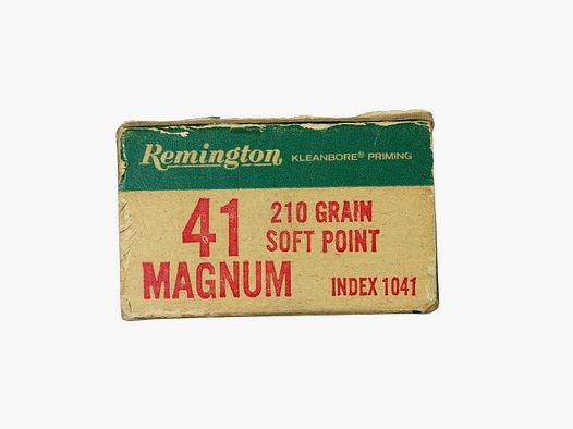 Revolverpatronen Remington 41 Mag. Soft Point 13,61g. 210 Gr. Index 1041  !!!