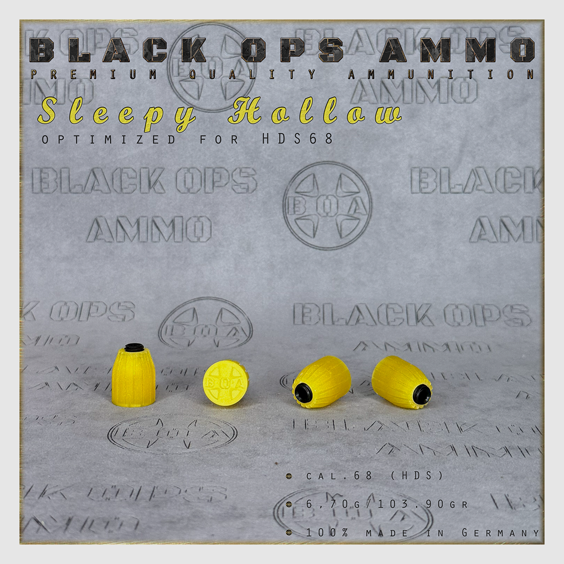8x Sleepy Hollow BLACK OPS AMMO Umarex TS HDS 68 s cal.68 Munition HDS68 TS68, Bild 3 von 3
