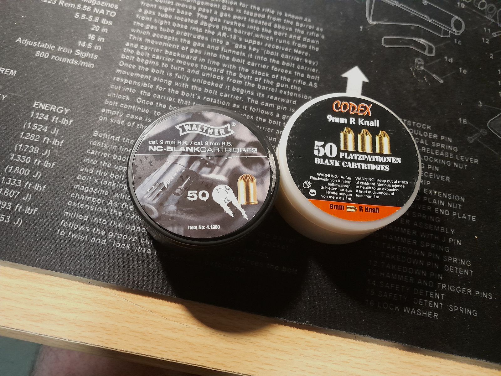 100 Schuss 9mm rk Schreckschuss Platzpatronen