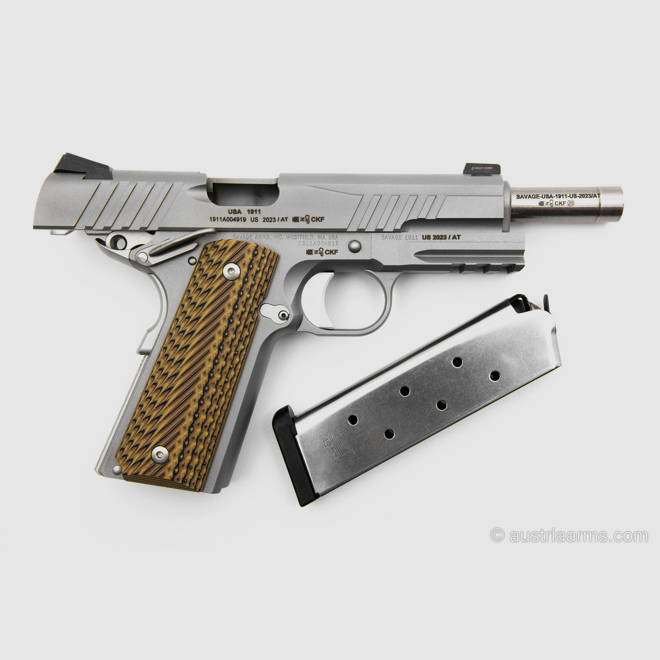Savage Arms 1911 Stainless, New weapon, .45 ACP, image 2 of 4