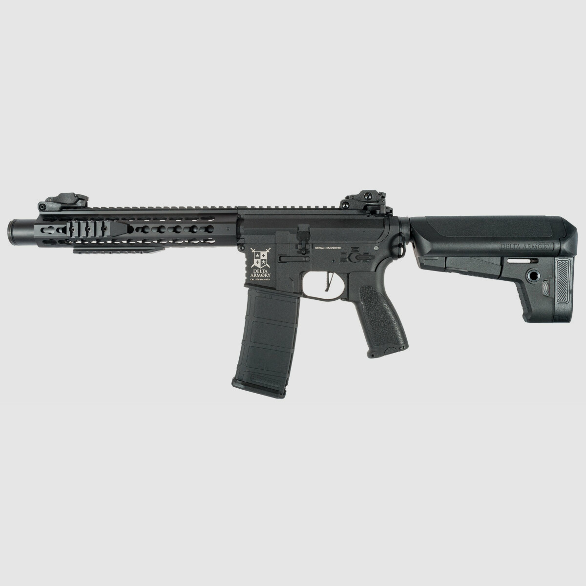 AR15 KeyMod 10 Zoll BRAVO Delta Armory Schwarz S-AEG Airsoft Gewehr Frei ab 18 Jahren