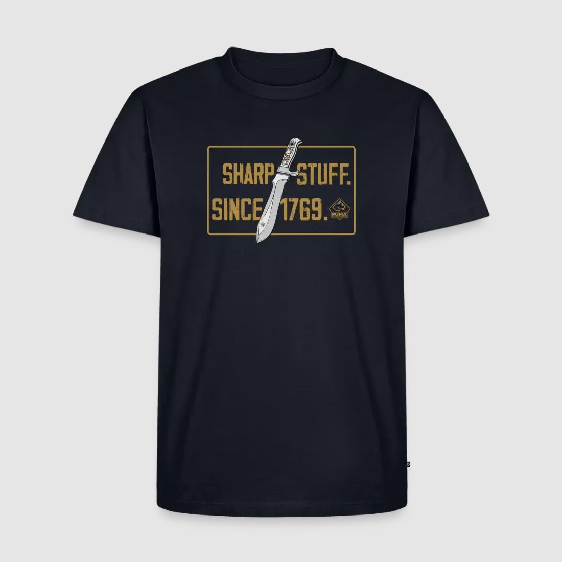 T-shirt Premium pour homme PUMA "Sharp stuff since 1769 Gold"