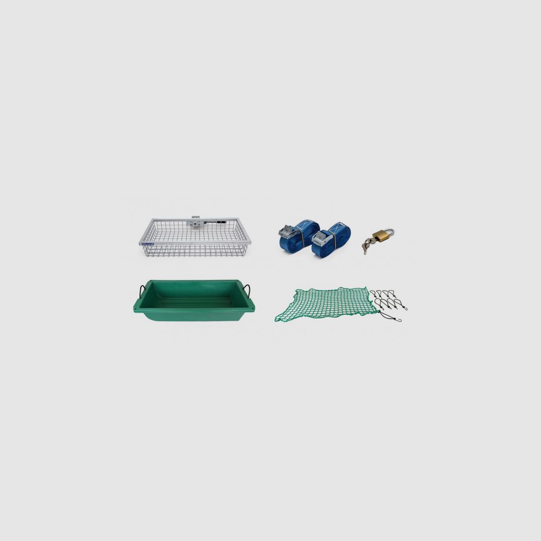 Heck-Pack young hunter package: rear carrier + game tub + cover net (1000x500x175mm)
