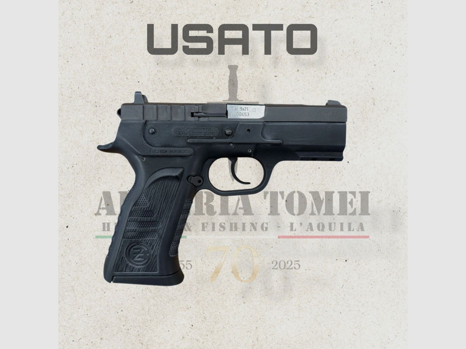 USED – PISTOL – CZ MOD. TT9 3.8″ cal. 9×21, image 2 of 3
