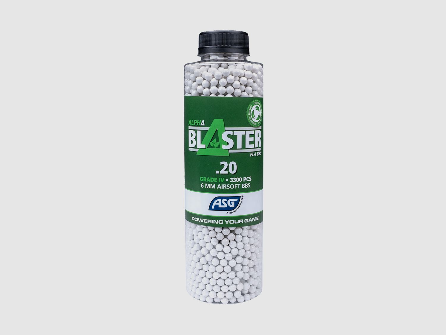 Alpha Blaster PLA 6mm BIO BBs White 0.20 g 3,300 pieces