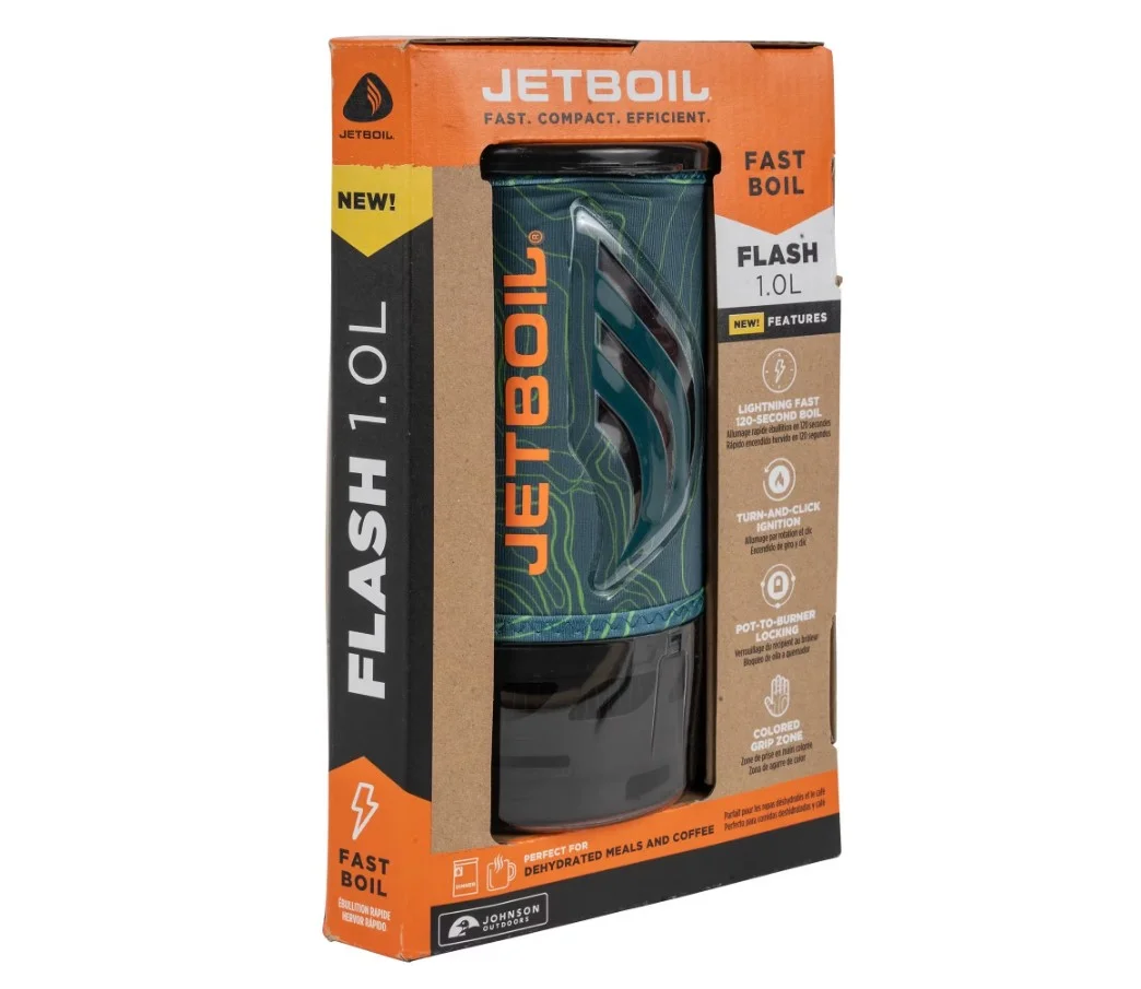 Kuchenka turystyczna gazowa JETBOIL New Flash 2.0 Ocean Topo 1 L., zdjęcie 6 z 8