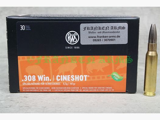 Cineshot .308 Win. 147gr. 9,5g 30 Stück 2406949