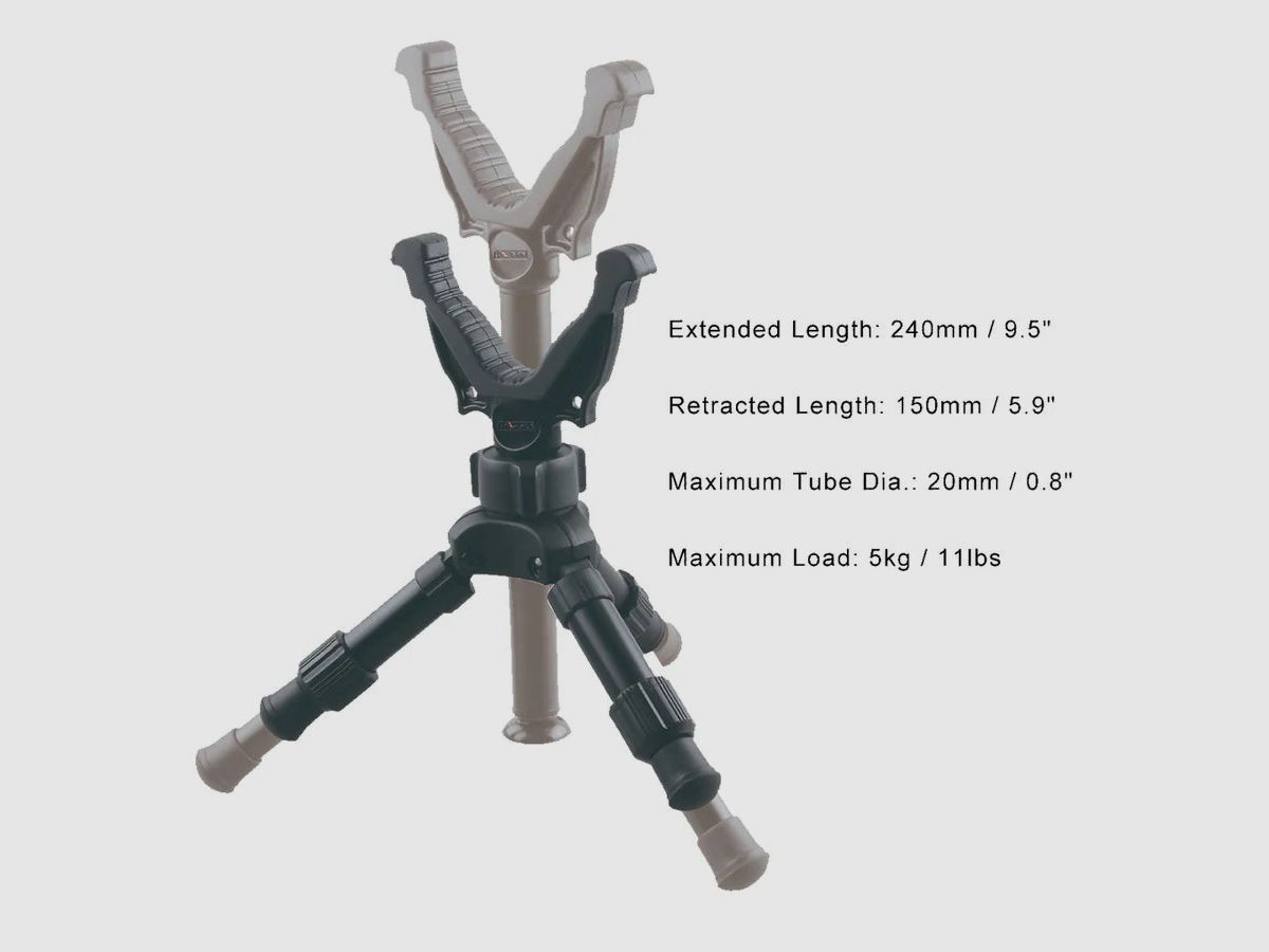 Vector Optics RSGR-06 Rokstad Tripod 15–24 cm mit V-Auflage