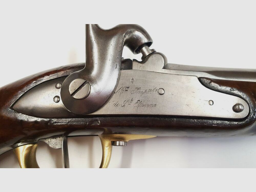 St. Etienne St. Etienne Vorderlader Pistole M 1822 T im Kaliber 17,7mm mit Perkussionsschloss, gebraucht