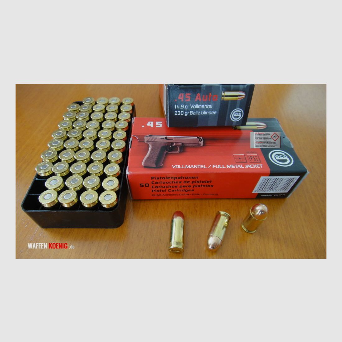 GECO GECO Patronen 45 ACP 14,9g Vollmantel