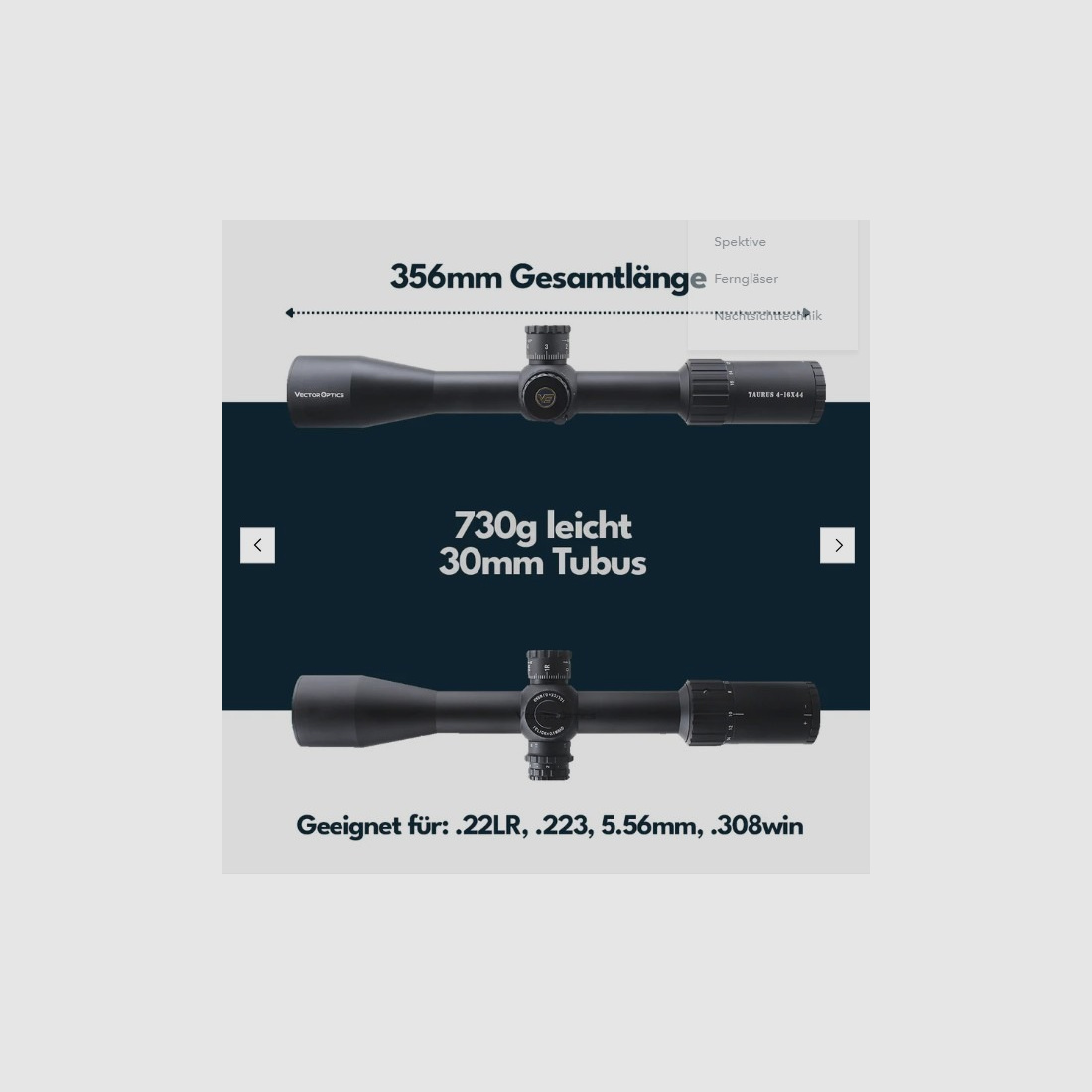 Vector Optics SCOL-45 Taurus Zielfernrohr 4-16x44SFP HD - Montage für 21mm Picatinny/Weaver