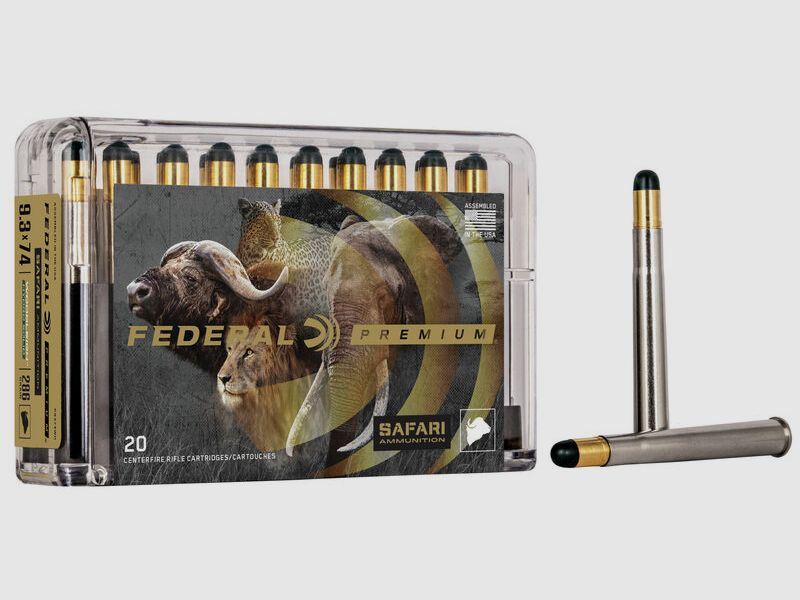 Federal Premium Safari Woodleigh Hydro Solid 9,3x74 R 286GR 20 Patronen