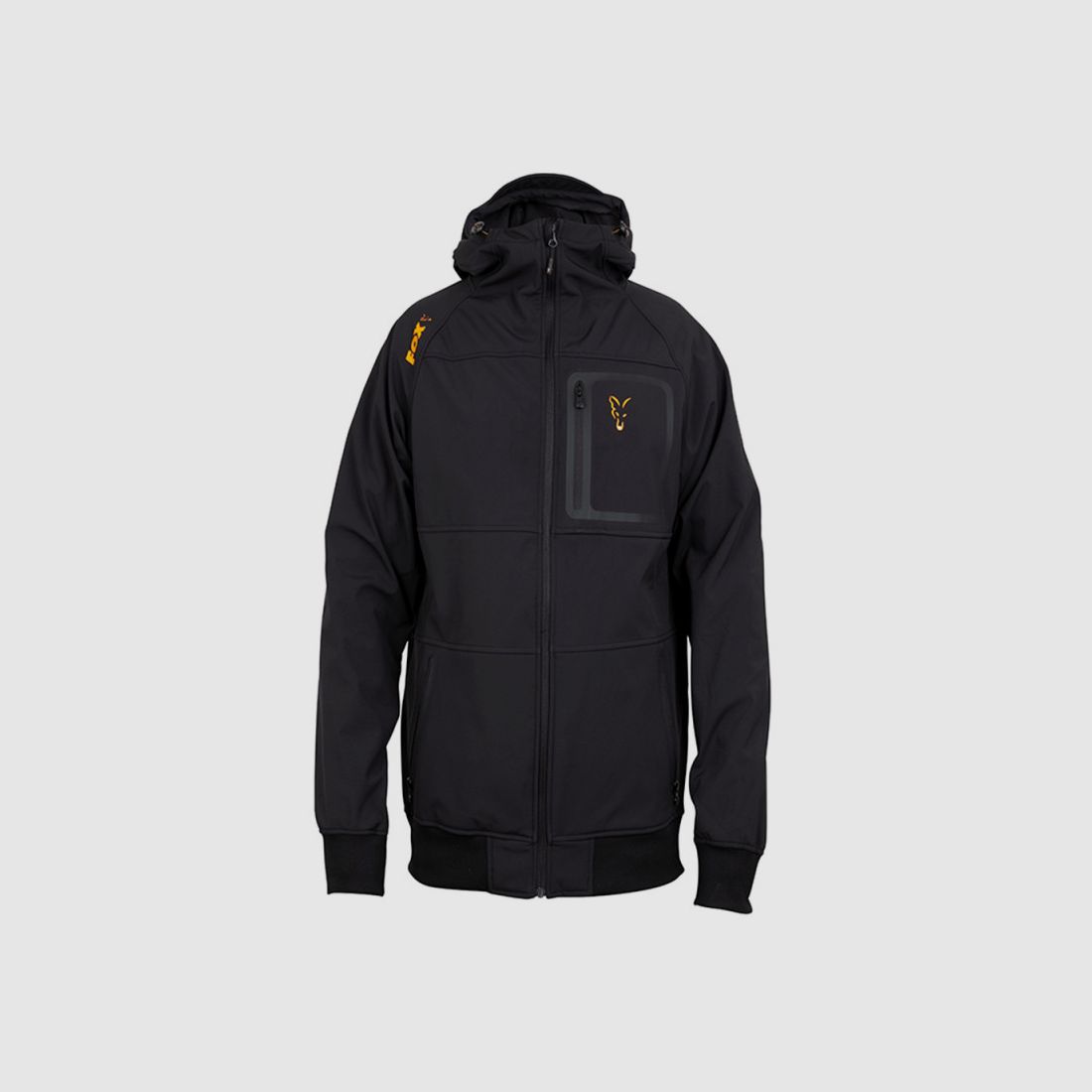 SWEAT MIT KAPUZE FOX COLLECTION SHELL HOODIE SCHWARZ & ORANGE, Bild 2 von 5