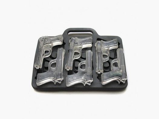 ICE CUBE AND BAKING SILICONE MOLD "GUN" - 6x