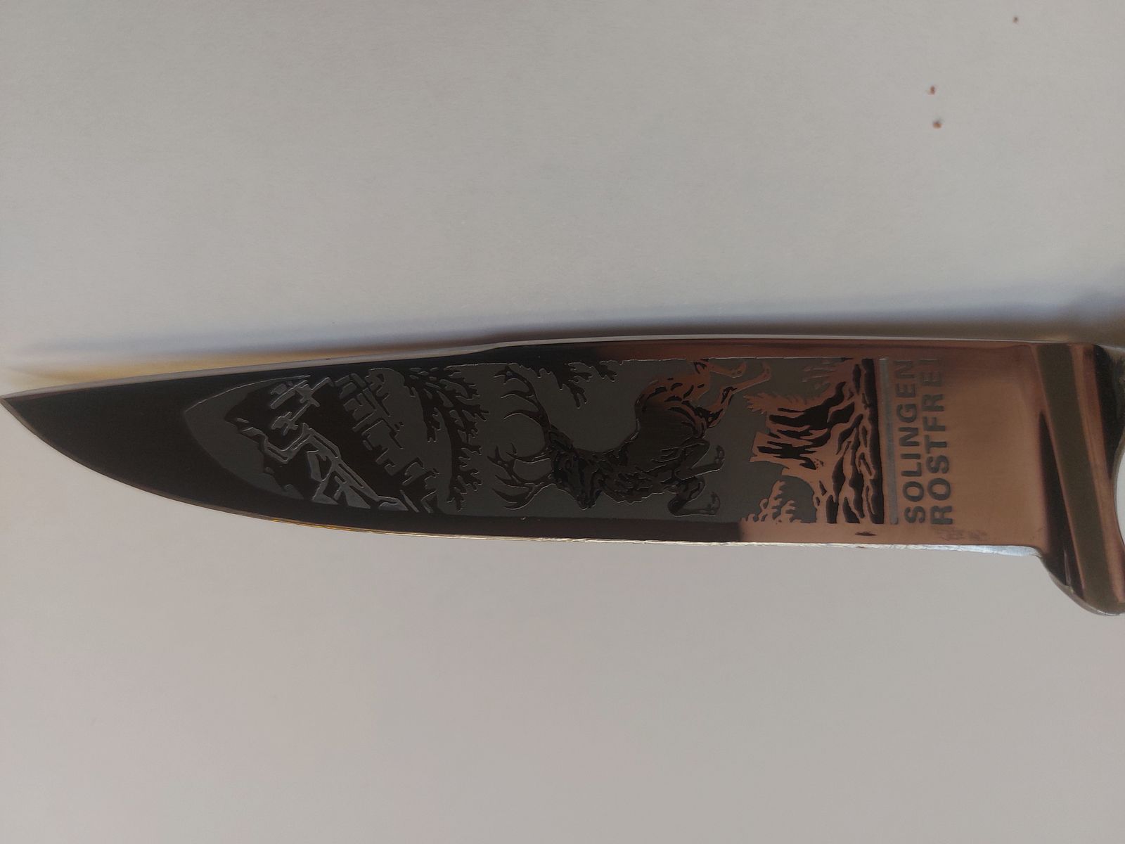 Bavarian knife/hunting knife/traditional knife with hunting scene