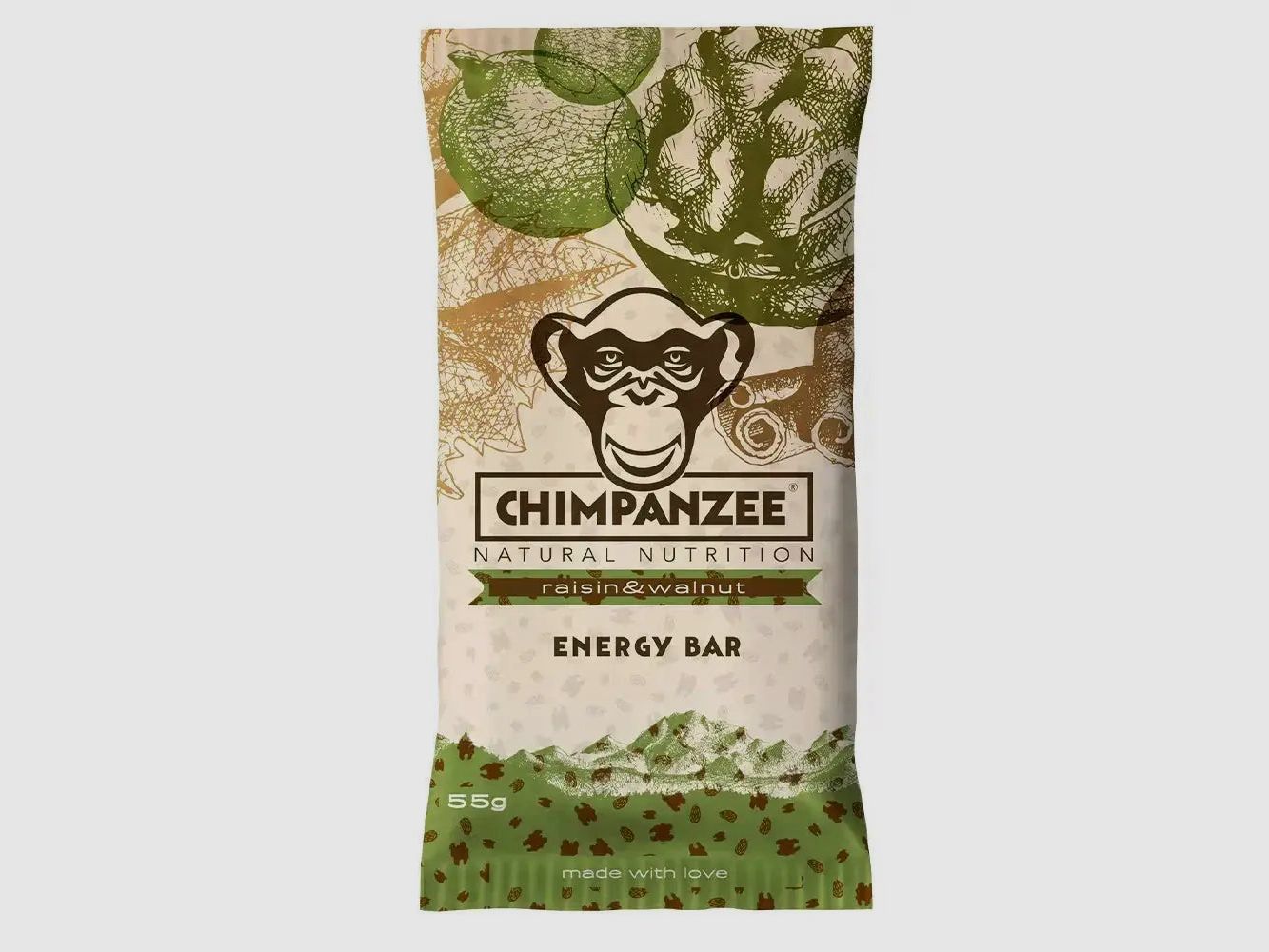 Chimpanzee Chimpanzee Riegel Energy Bar Rosinen Walnuss