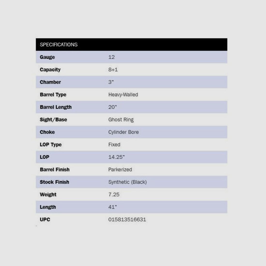 Mossberg 590A1 Black 9-Shot 20" (20 inches) Ghostring 12/76