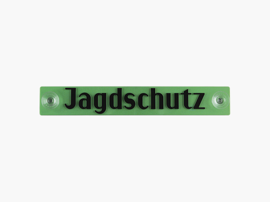 Schild «Jagdschutz» fürs Auto mit 2 Saugnäpfen