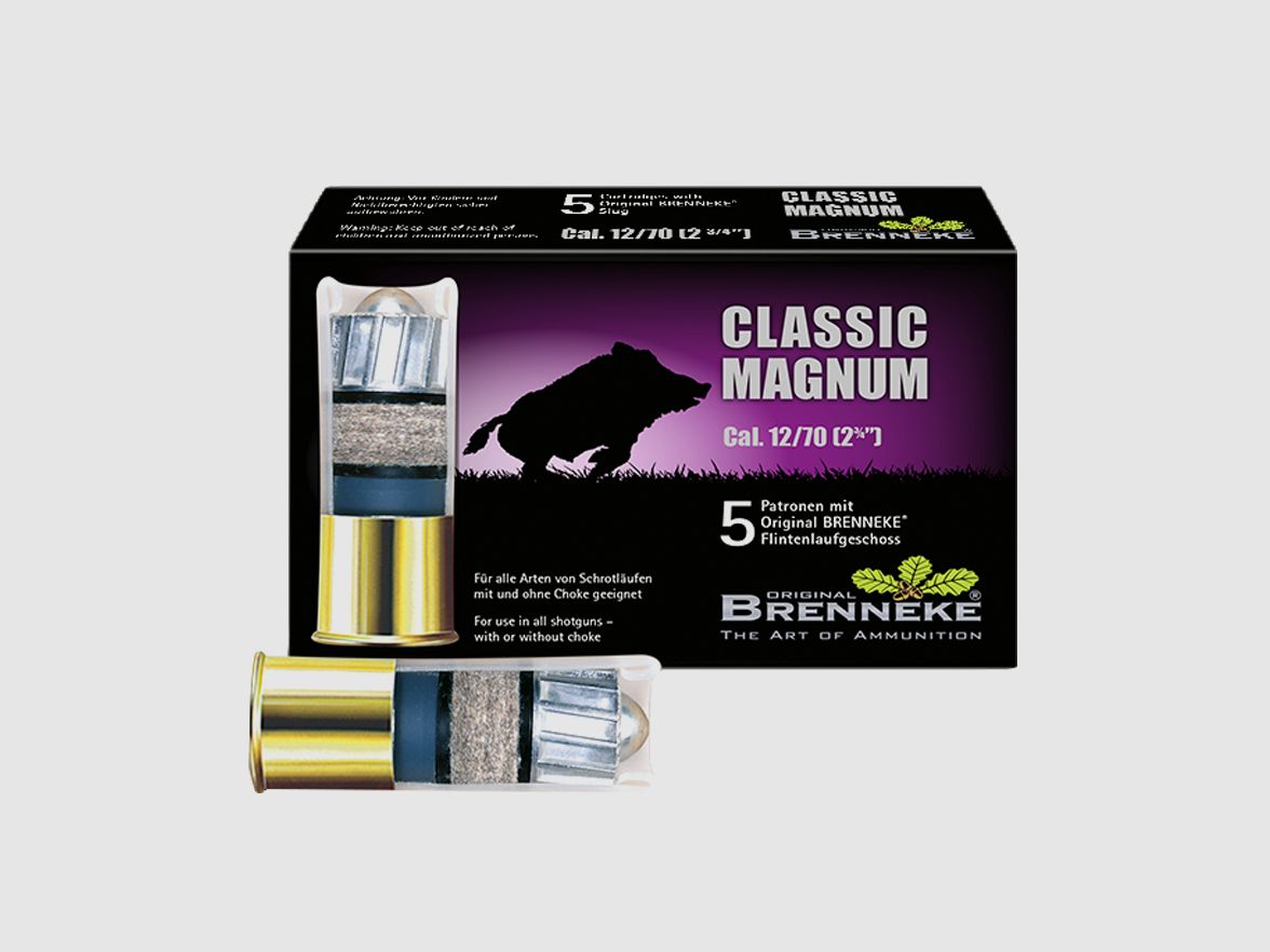 Brenneke 40652000 12/70 Classic Magnum 31,5g/490grs. Flintenlaufgeschoss