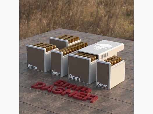 Filamelt Munitionsbox / Ammo Box 6mm Dasher – Patronenbox für 50 Schuss, Made in Germany