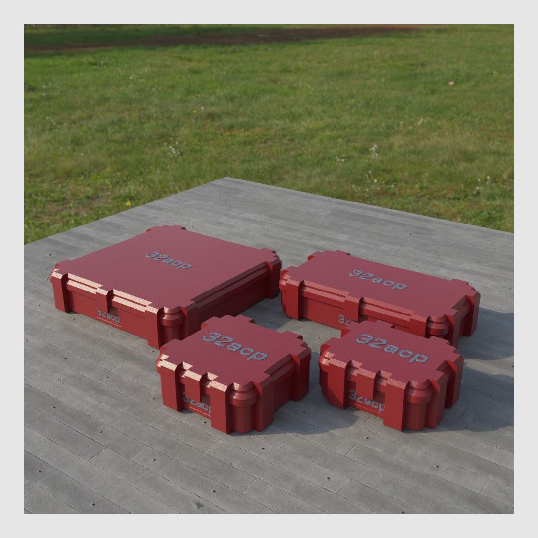 Filamelt scatola per munizioni / .32 ACP / 'coperchio a ribalta' / scatola per cartucce, scatola per munizioni