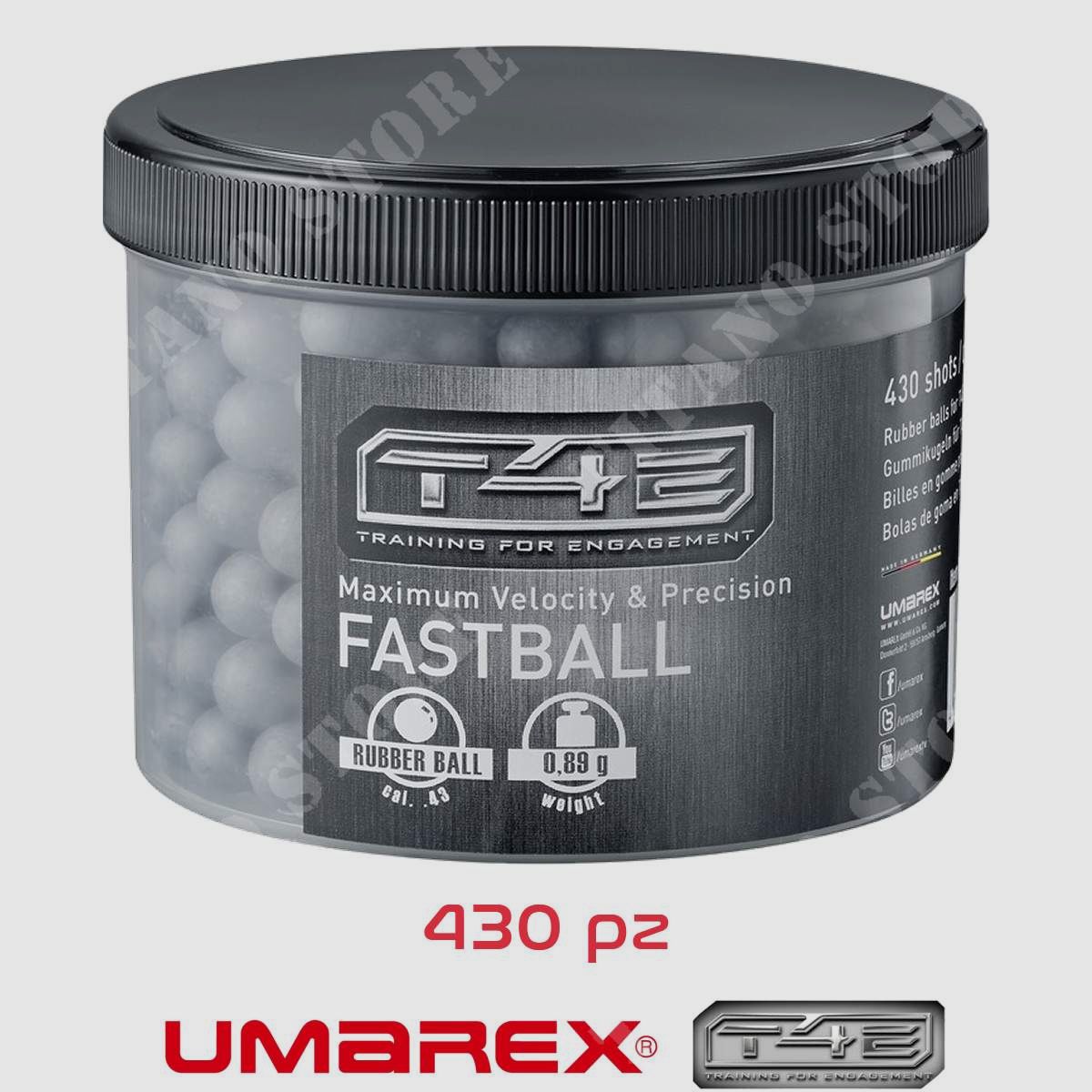 UMAREX T4E .43″ FASTBALL GREY 0.9G