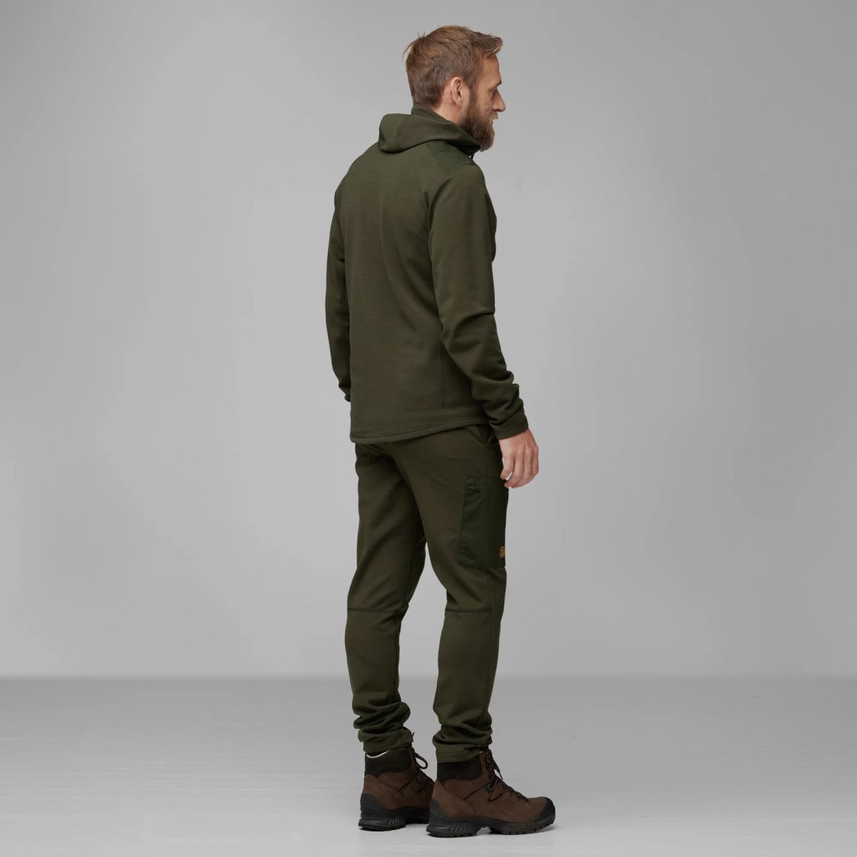 FJÄLLRÄVEN Keb Fleece Hoodie M Deep Forest