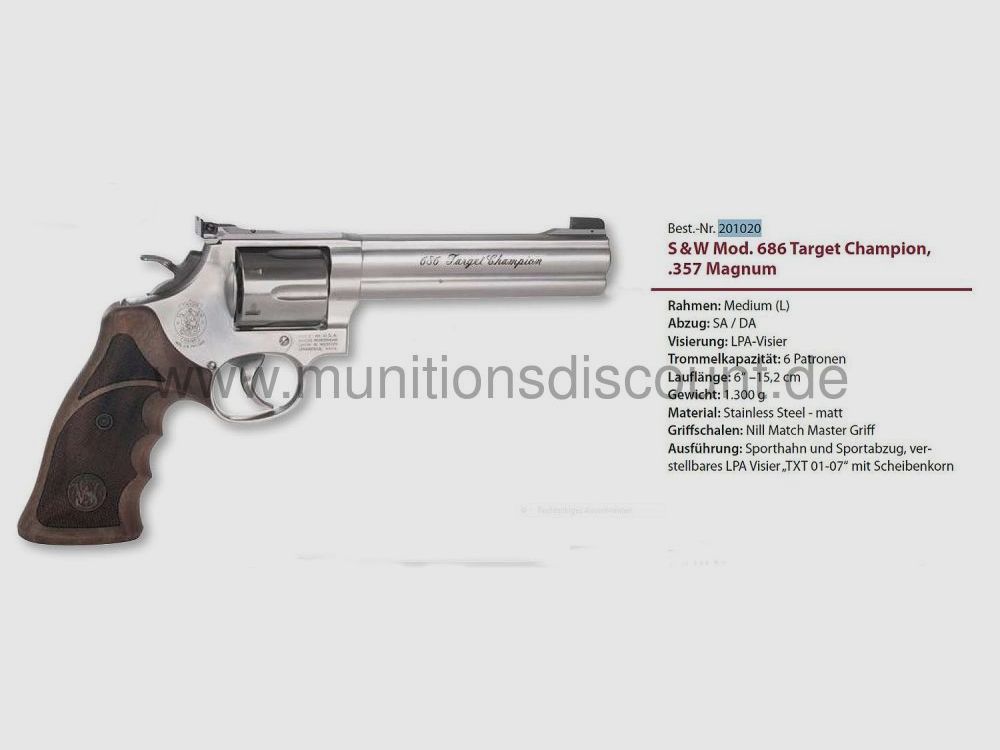 Smith & Wesson 686 Target Champion