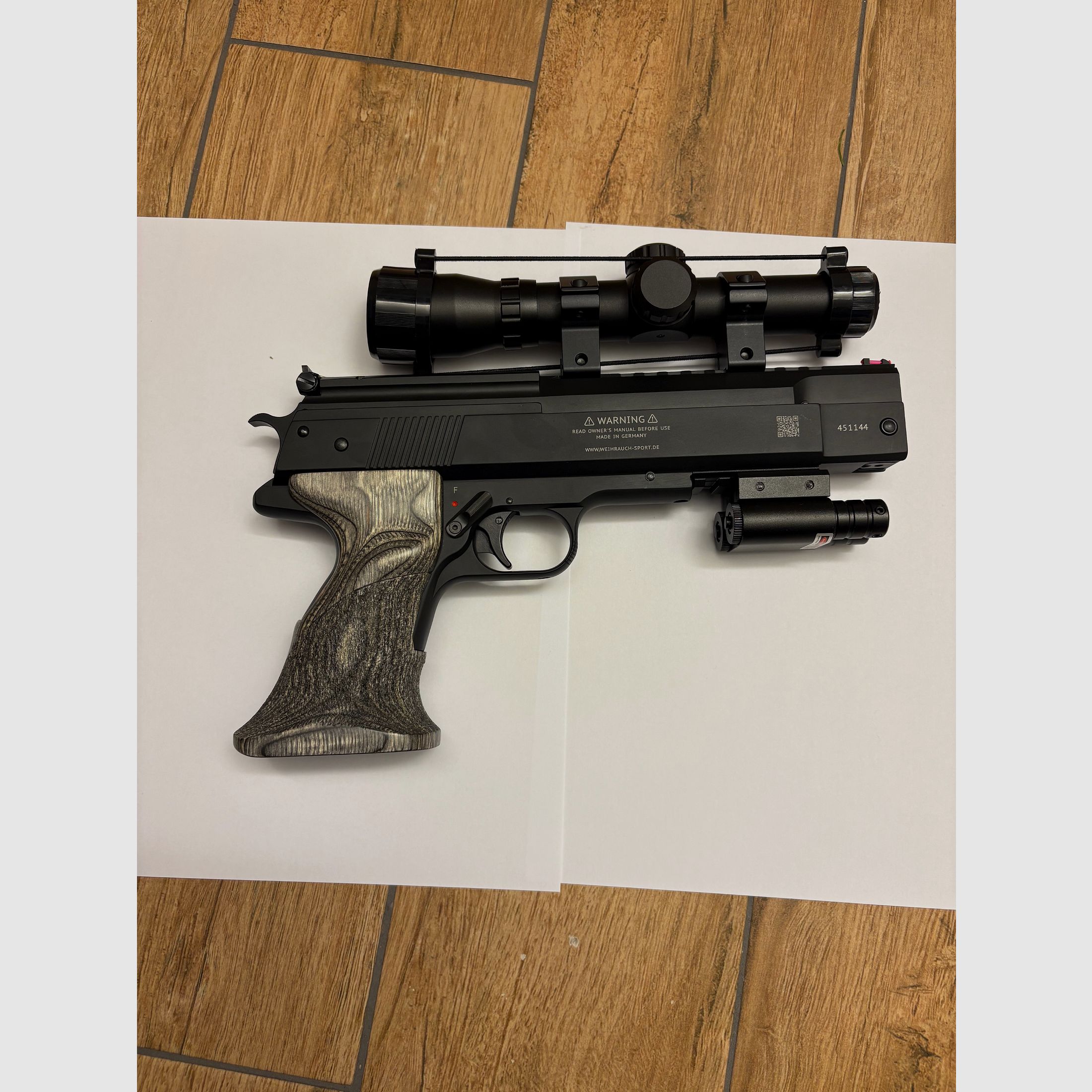 Incense Sport Air Pistol HW 45 Black Star used only once