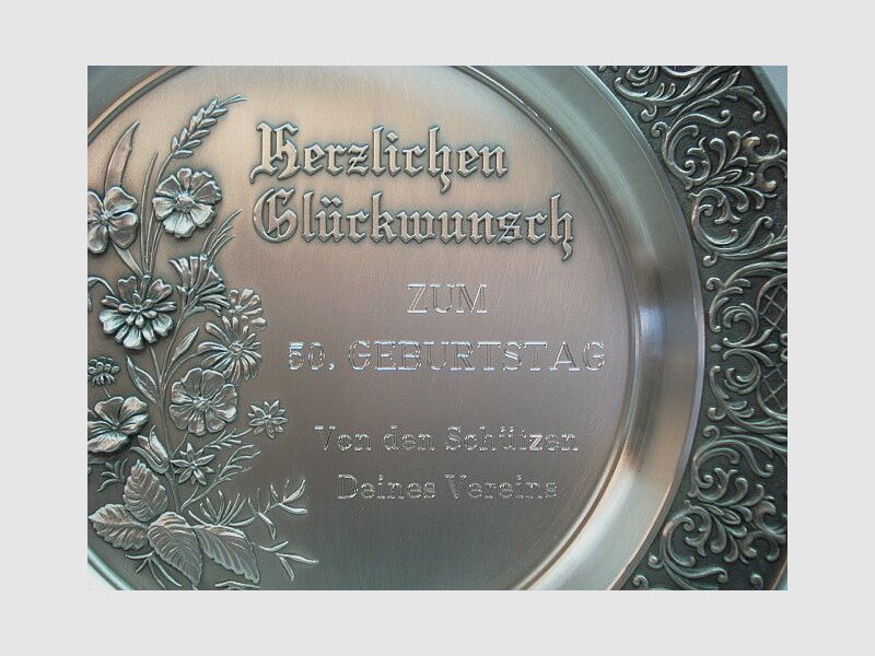 Value tin plate 24 cm Congratulations