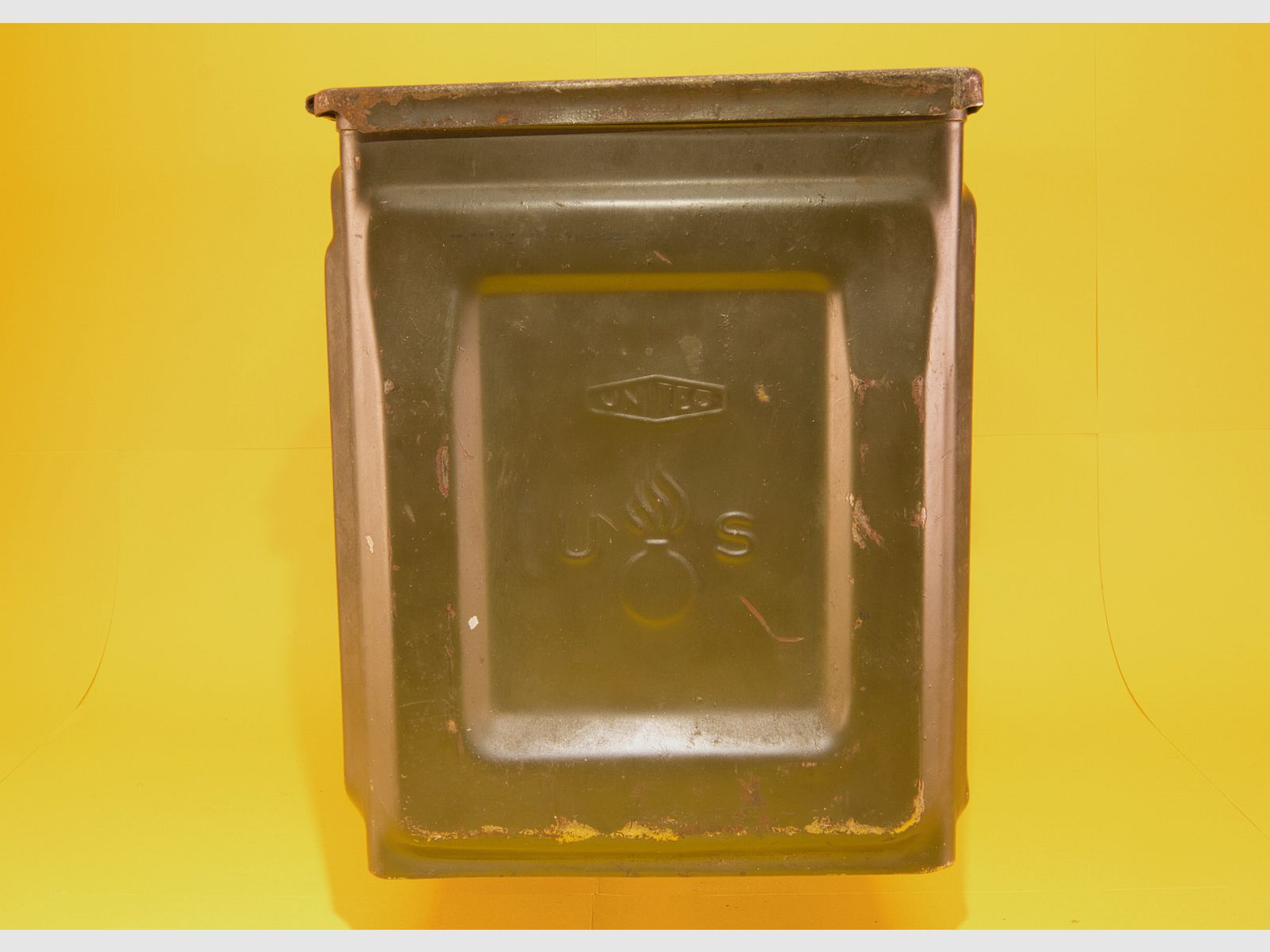Original US Army M2 munitiekist voor Cal.50 van United / ca. bouwjaar 1942-1960 Een must have voor reenactment en voor elke Willys Jeep eigenaar, afbeelding 5 van 8