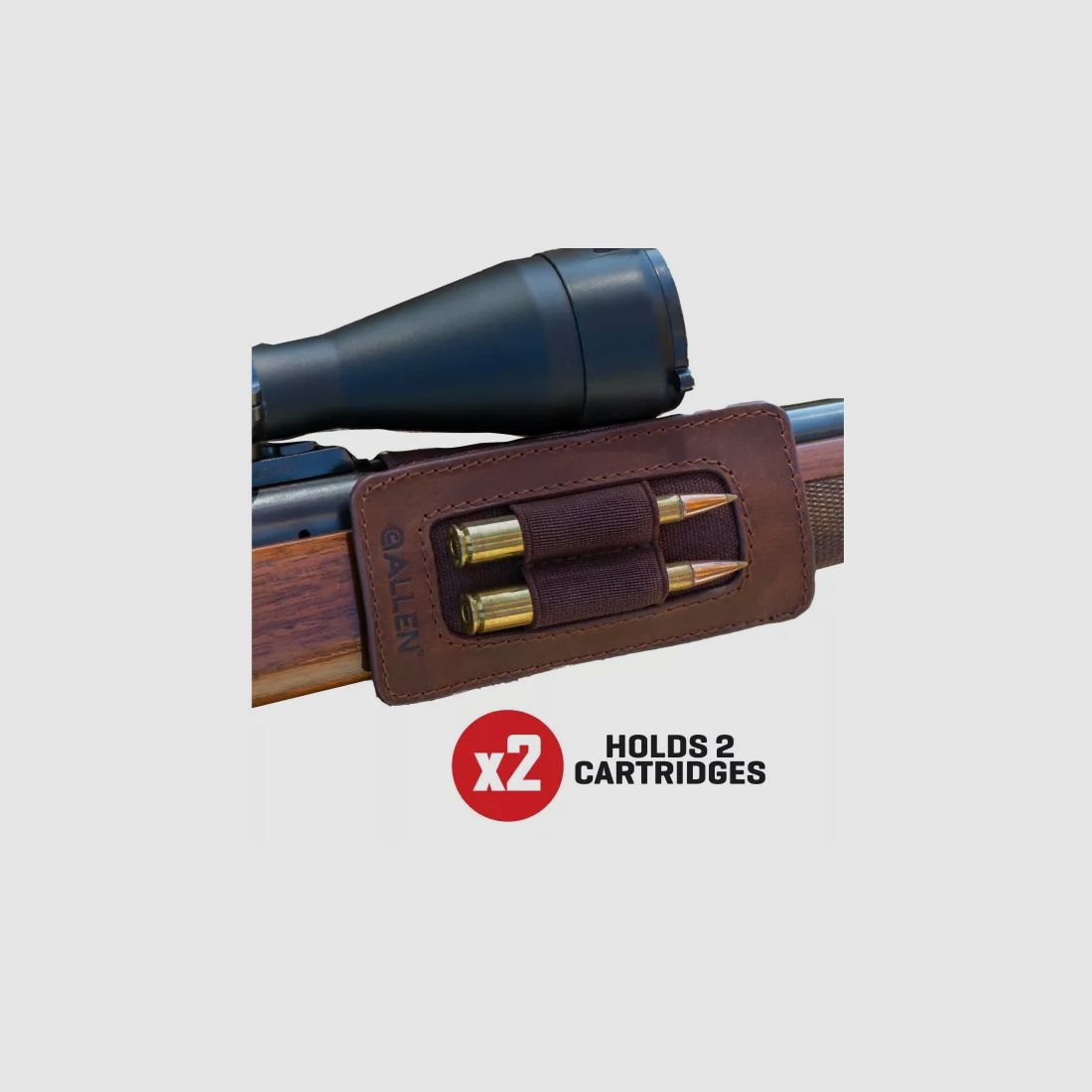Patronengürtel aus Leder für 2 Munitionen ALLEN, Bild 3 von 6