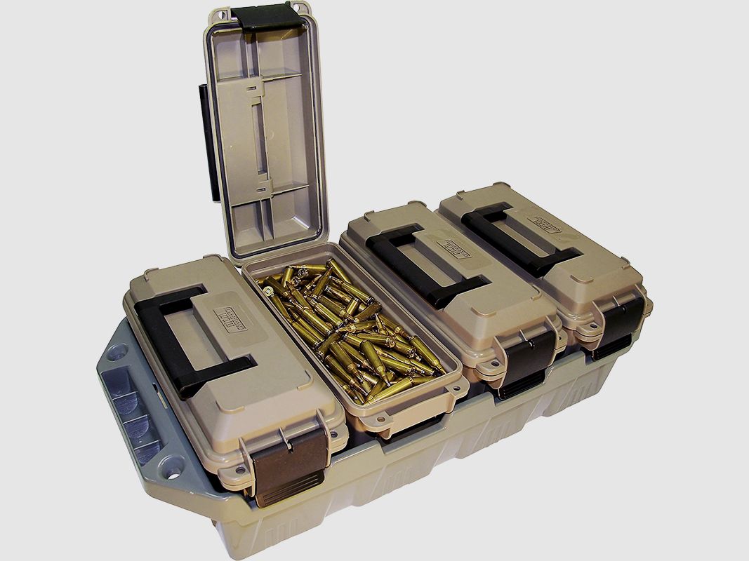 MTM 4 scatole per munizioni AC4C terra scura/verde militare