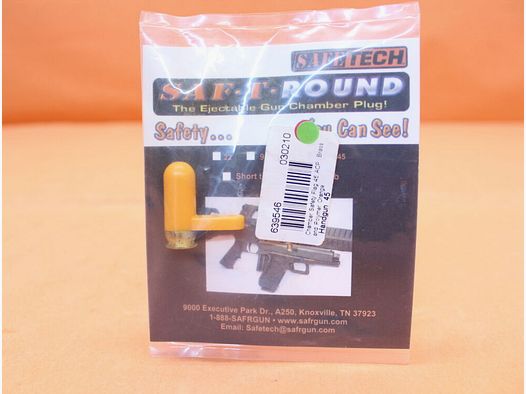 Safe Tech SafeTech Saf-T-Round : cartouche de sécurité .45Auto en polymère orange / laiton Long Tab