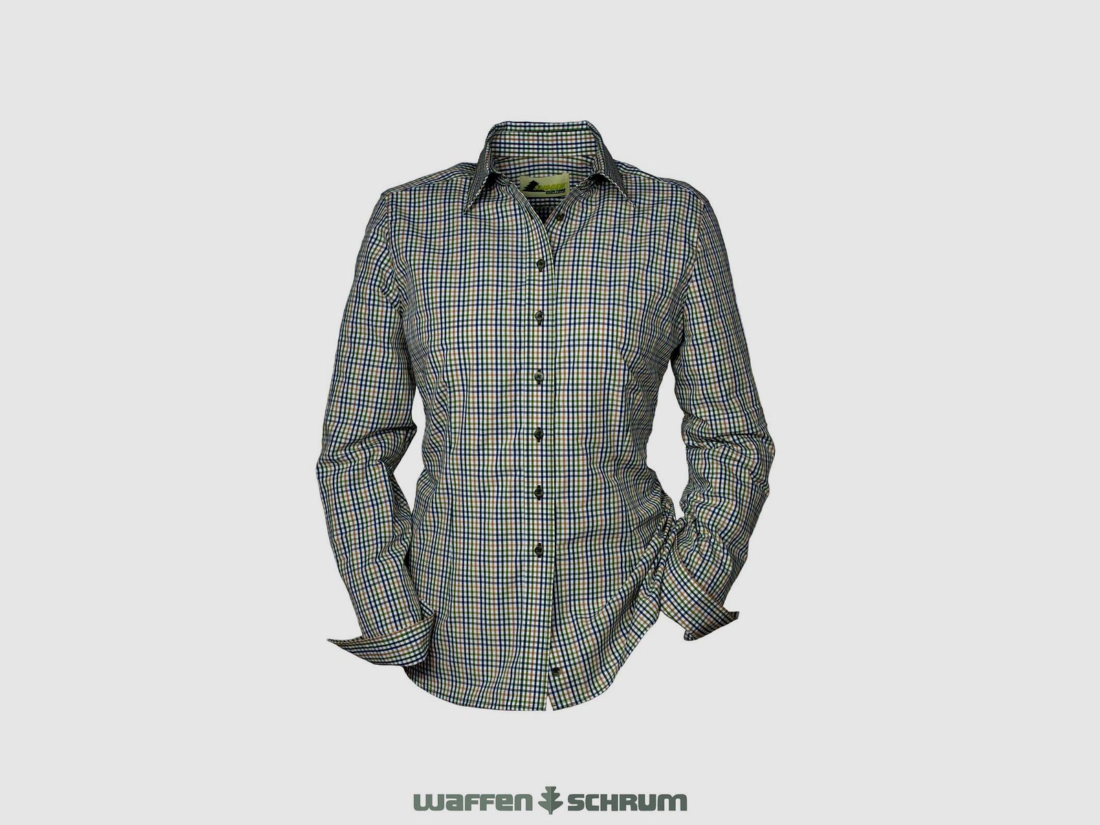 Skogen Damen Bluse Karo  Natur / Bunt