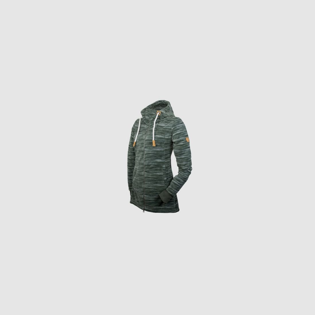 Fleece Hoody Ladies Fashion - lang, modischer Kordelzug