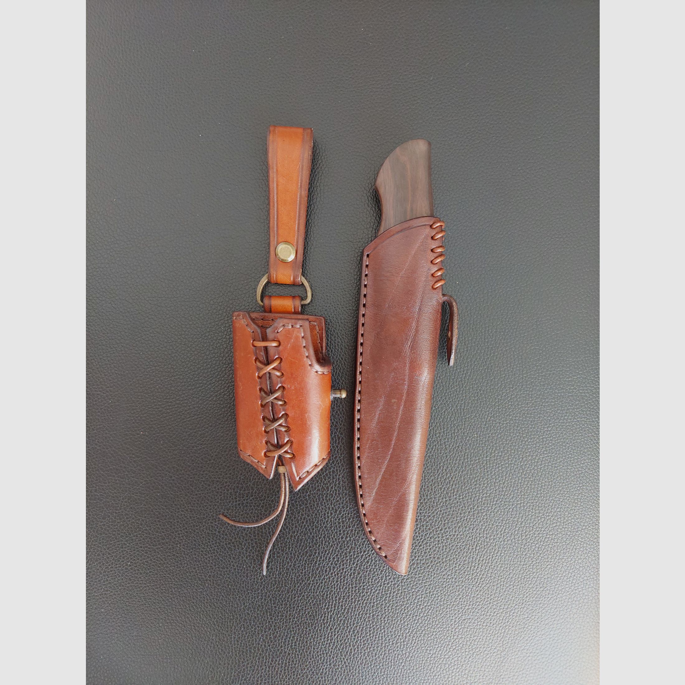 Handcrafted knife made from powder metallurgical Elmax steel, made as a one-off piece.